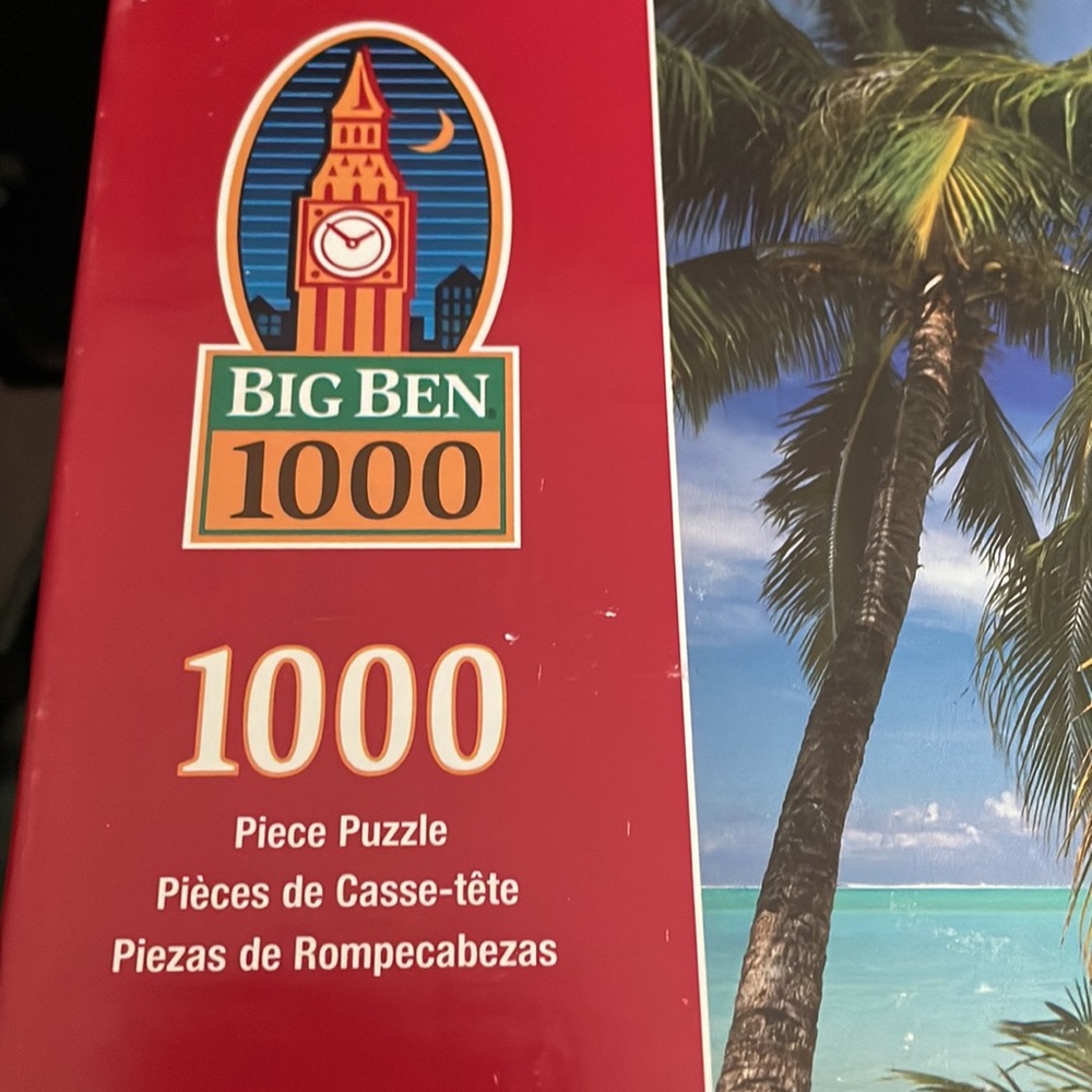 Big Ben Palm Tree Puzzle. 1000pc - Picture 4 of 4